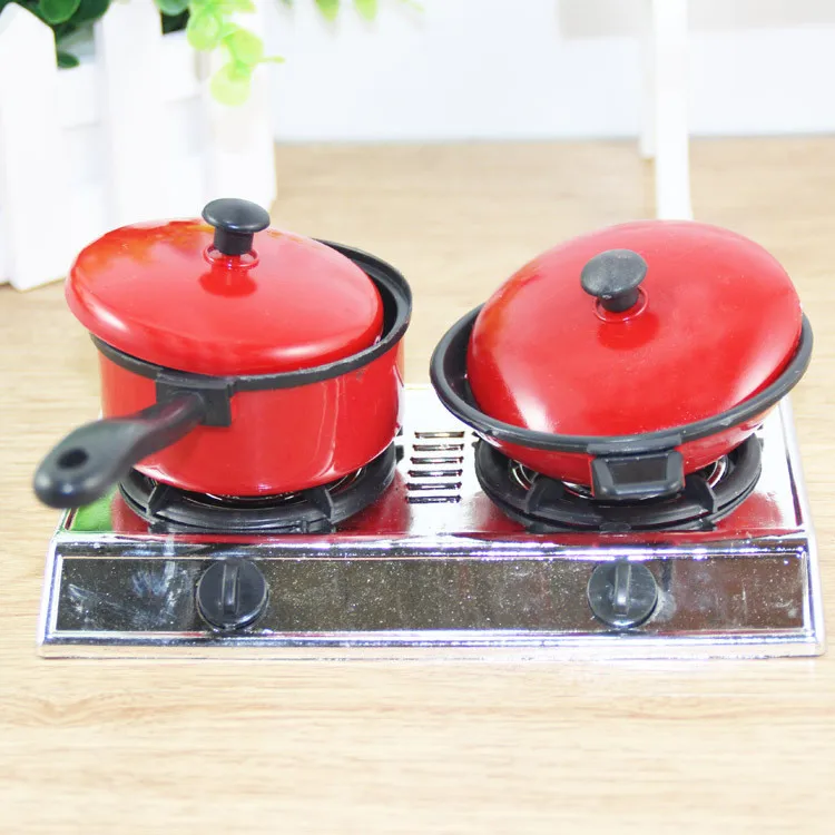 13pcs Mini Kitchen Cookware Pot Pan Cook Pretend Play Educational House Toys For Children Simulation Kitchen Utensils Girls Toy