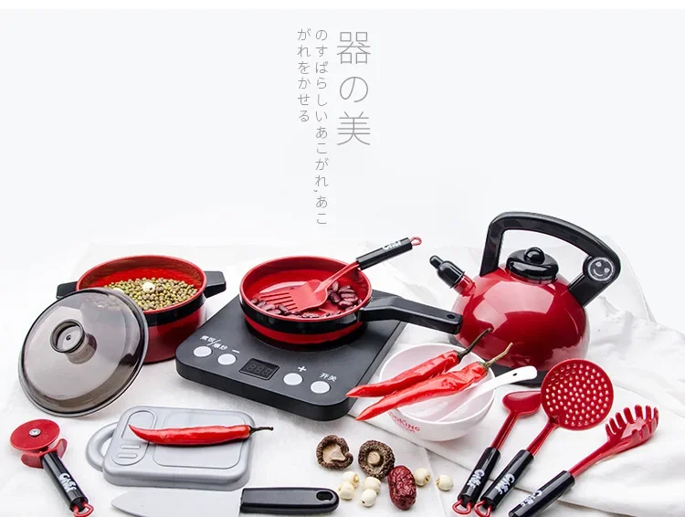 Set For Kids Girl Cooking Kitchen Toys Baby Cutting Fruit Cooking Kitchen Utensils Children’s Simulation Education Pretend Play