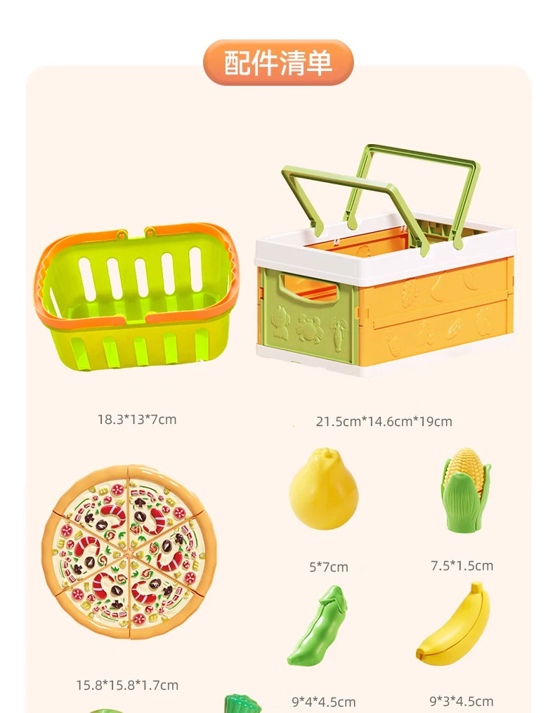 Children’s Kitchen Toy Set Simulated Kitchen Cutting Cookware Simulated Fruits Cutting Toys Cooking Accessories for Kids Gift